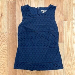 Banana Republic Navy Eyelet Tank